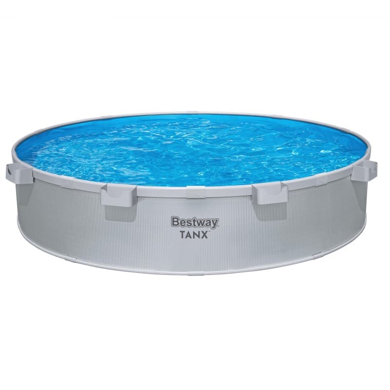 Piscine acier ronde Bestway Stock Tank TANX 305 x 61 cm gris galvanisé
