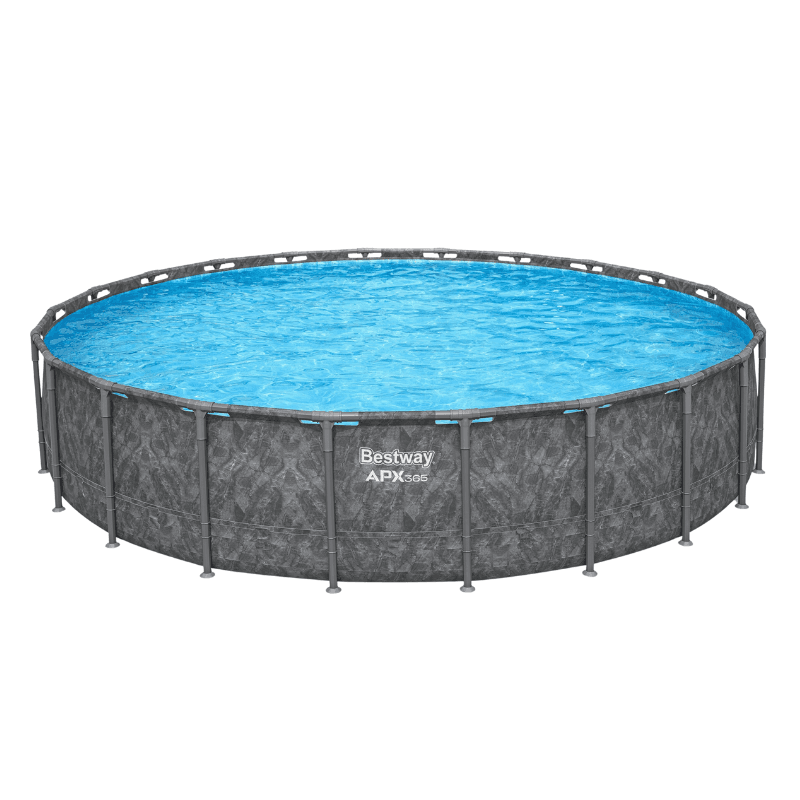 Piscine hors sol tubulaire ronde Bestway APX 365 671 x 132 cm gris foncé