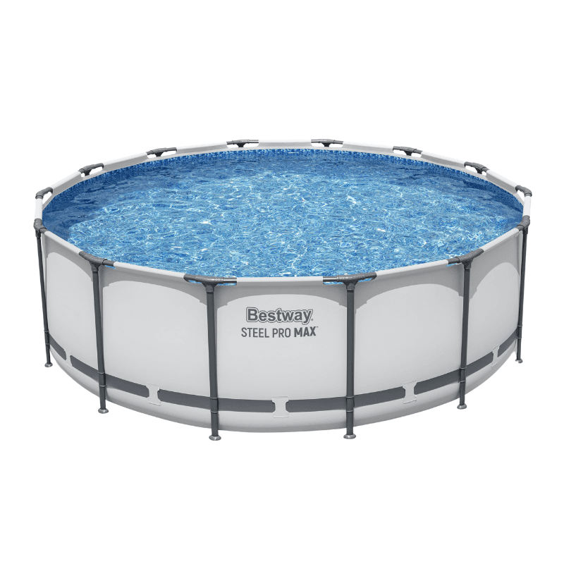Piscine hors sol tubulaire ronde Bestway Steel Pro Max 427 x 122 cm gris clair
