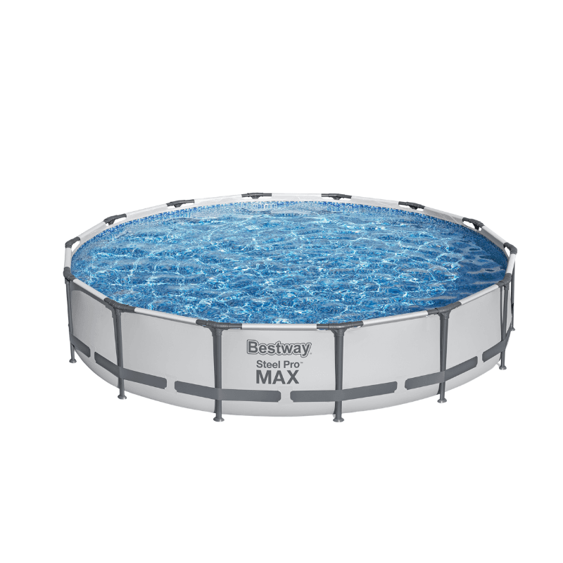 Piscine hors sol tubulaire ronde Bestway Steel Pro Max 427 x 84 cm gris clair