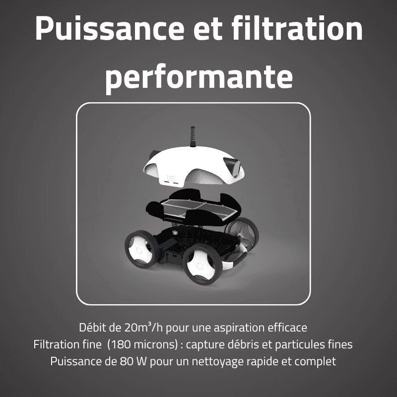 Robot piscine Falcon nettoyage fond et pentes 28 m² max - miniature 4