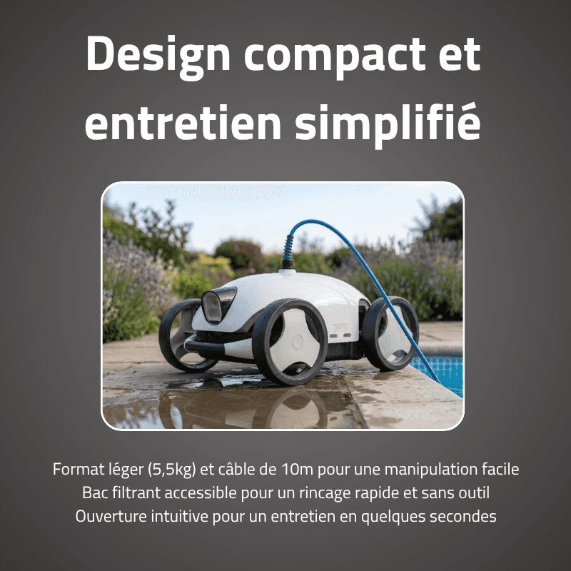 Robot piscine Falcon nettoyage fond et pentes 28 m² max - miniature 5