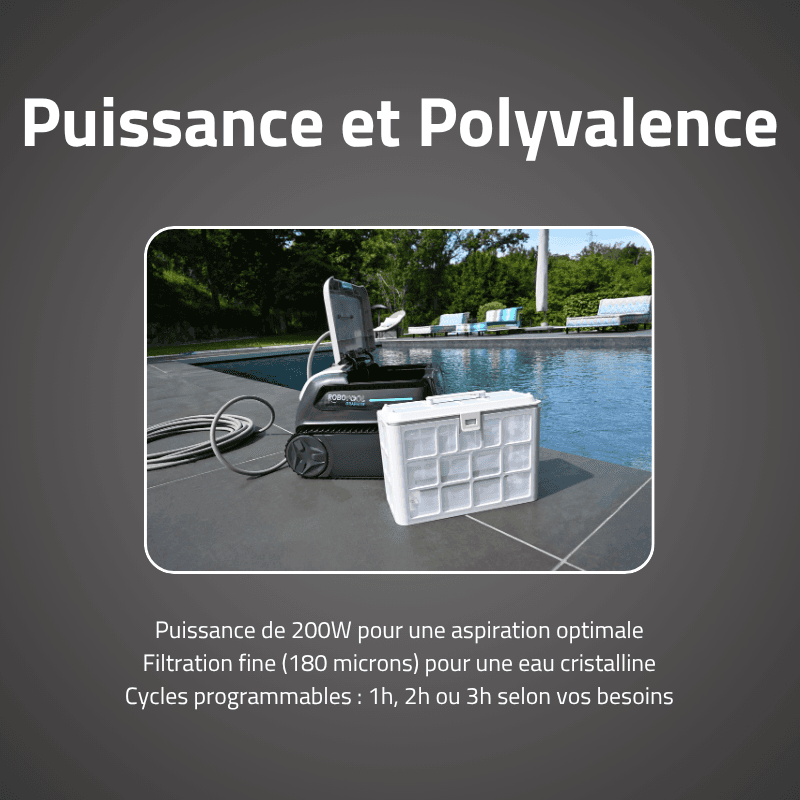 Robot piscine Graphite nettoyage fond et parois 32 m² max - miniature 5