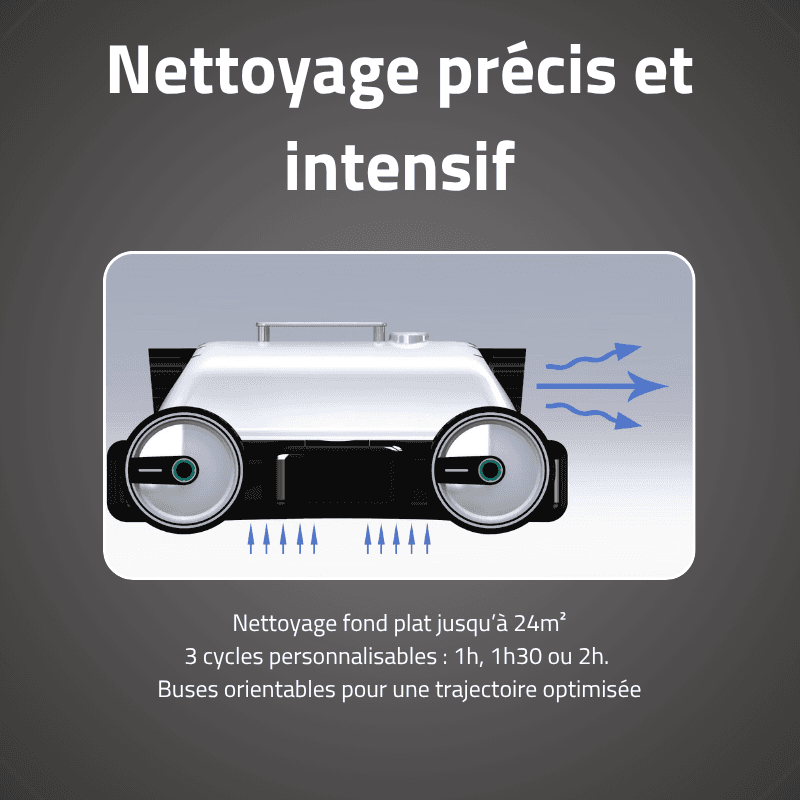 Robot piscine Mia nettoyage fond plat 24 m² max - miniature 3