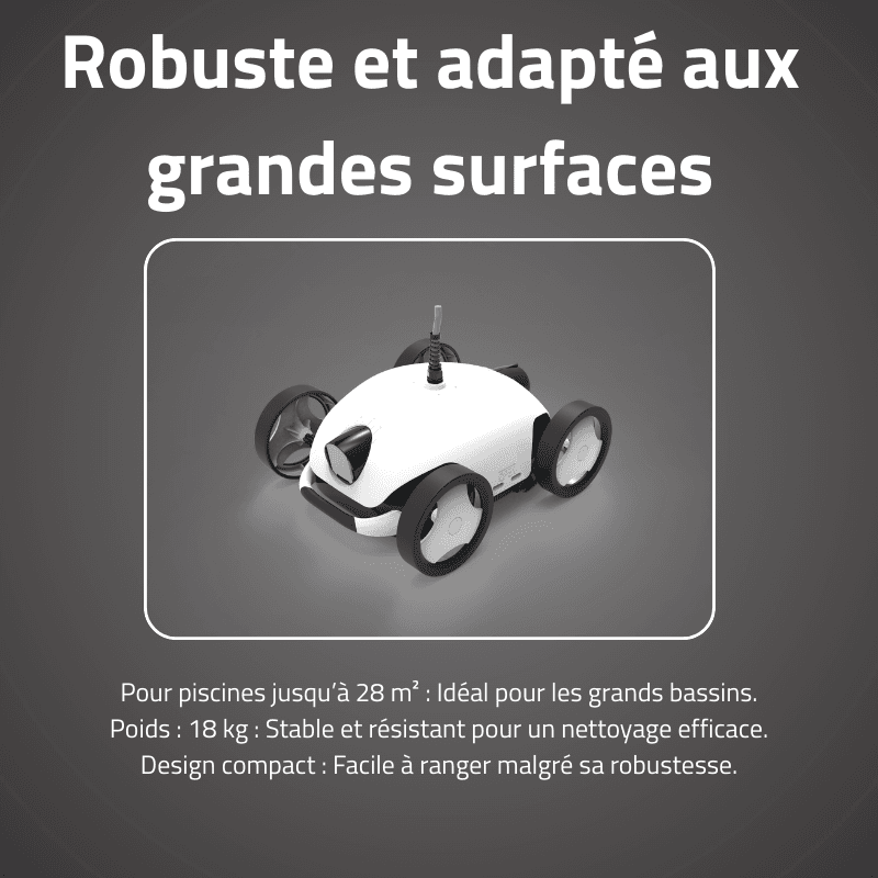 Robot piscine Falcon+ nettoyage fond et pentes 28 m² max - miniature 3