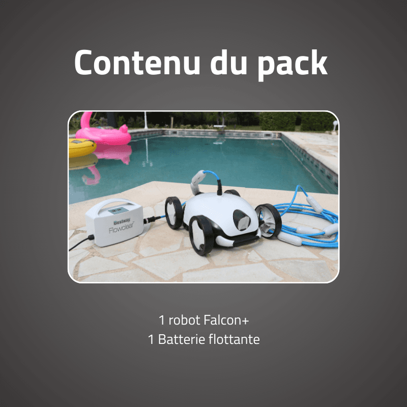 Robot piscine Falcon+ nettoyage fond et pentes 28 m² max - miniature 5