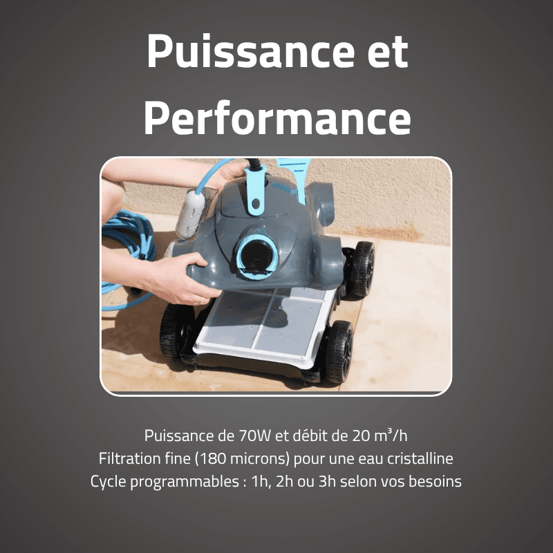 Robot piscine Moly nettoyage fond plat et pentes 28 m² max - miniature 3