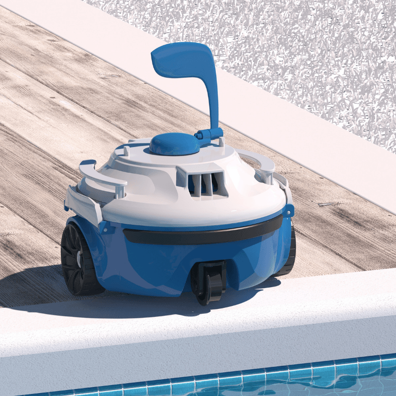 Robot piscine sans fil Guppy bleu nettoyage fond plat 10 m² max - miniature 3