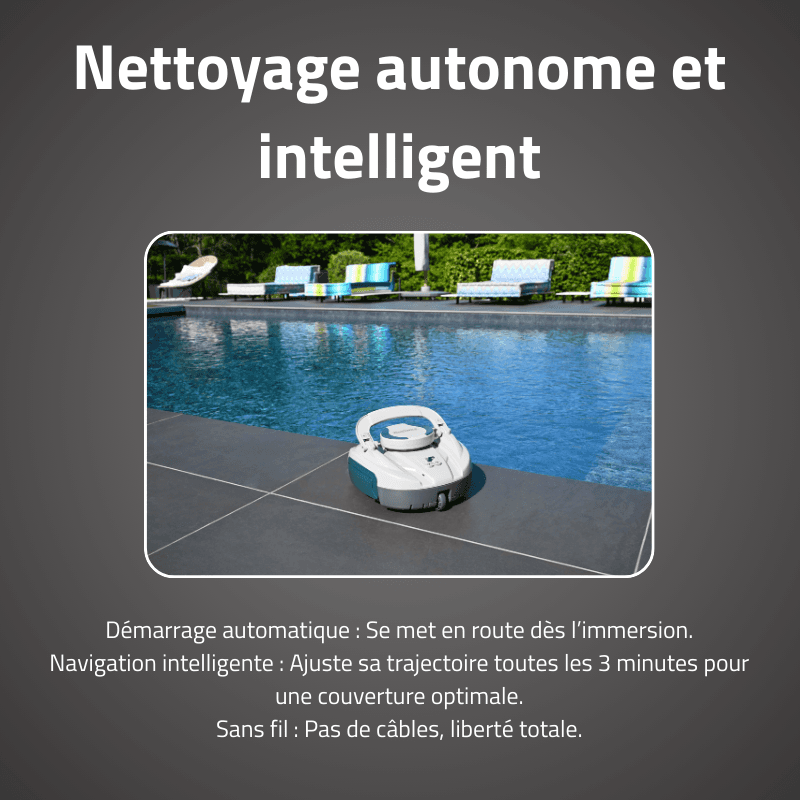 Robot piscine sans fil Jade nettoyage fond plat 15 m² max - miniature 2