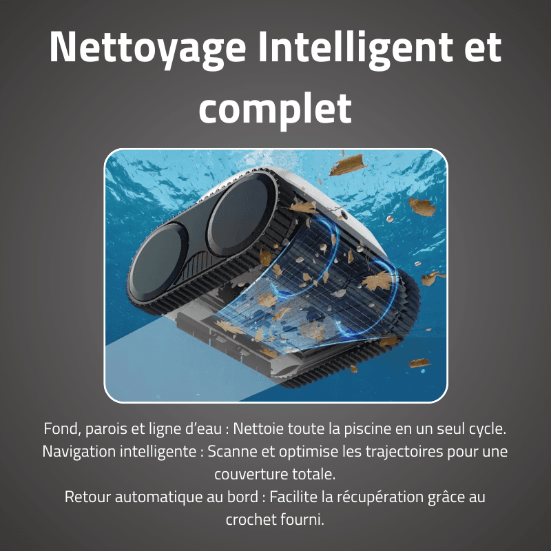 Robot piscine sans fil Opale nettoyage fond et parois 45 m² max - miniature 2