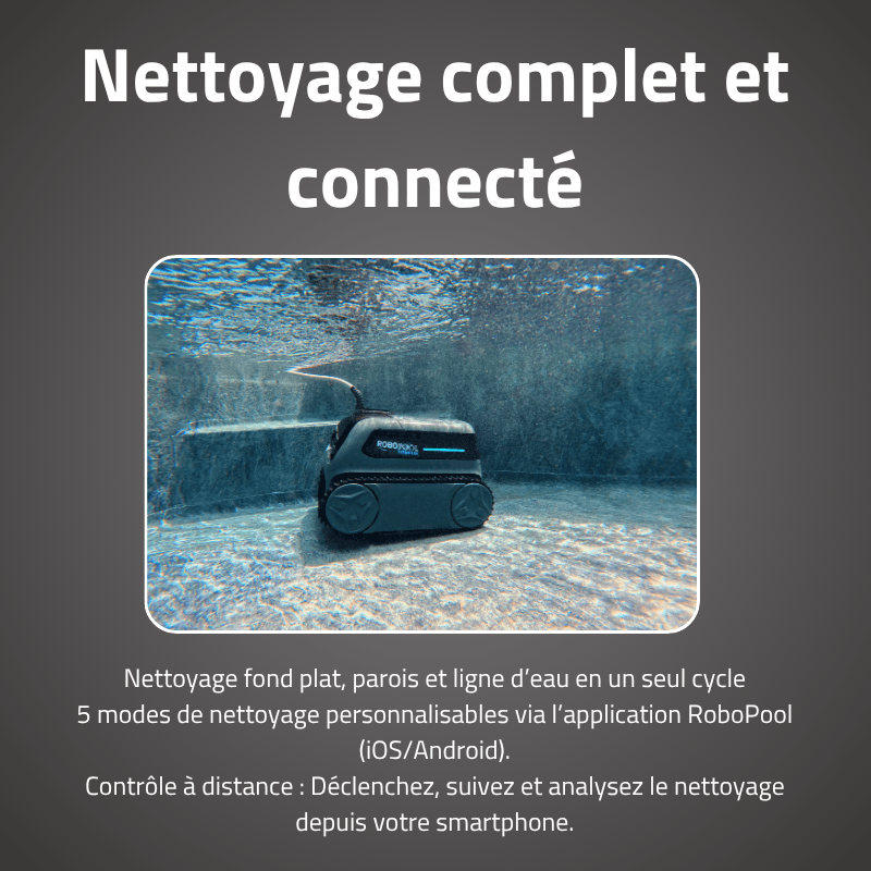 Robot piscine Titanium nettoyage fond et parois 50 m² max - miniature 3