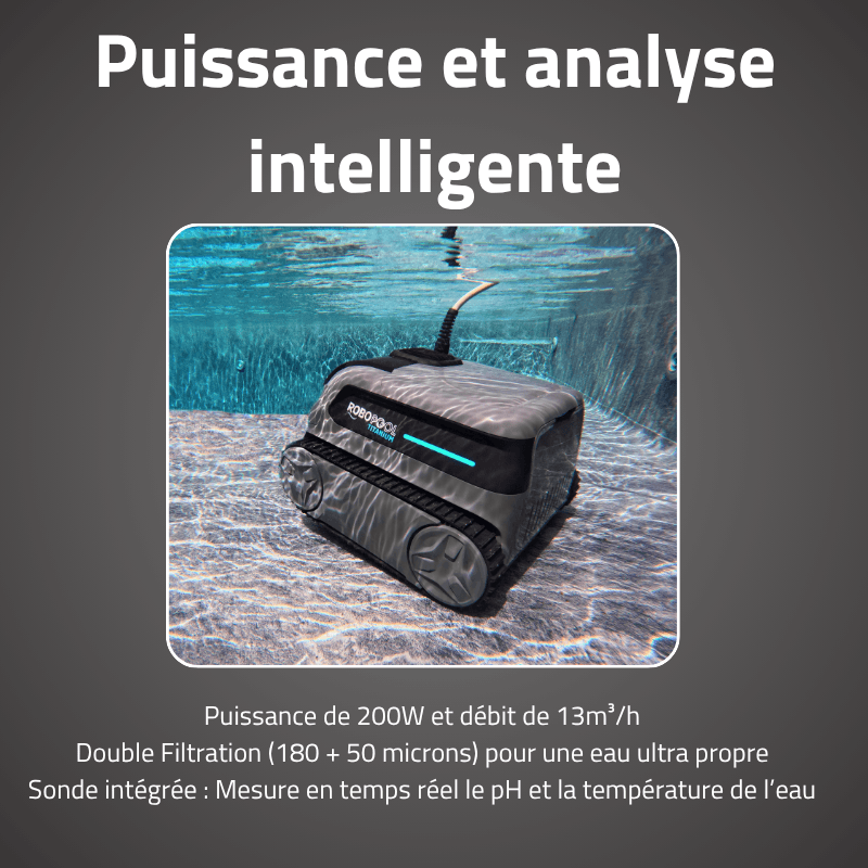 Robot piscine Titanium nettoyage fond et parois 50 m² max - miniature 4