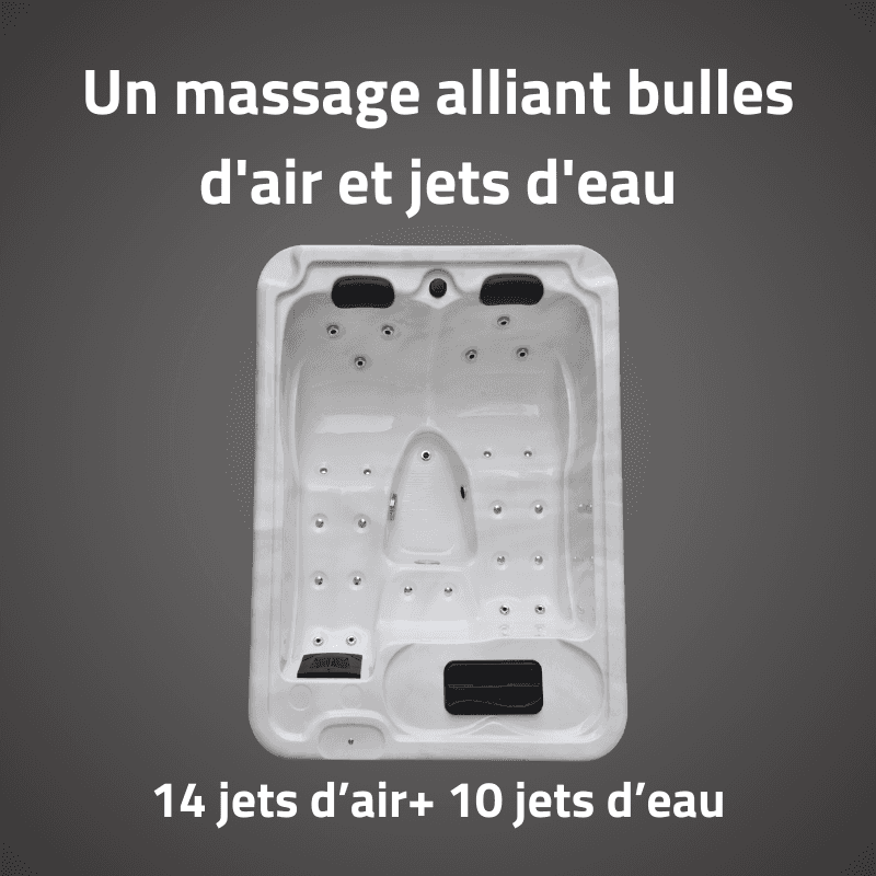 Spa acrylique rectangulaire 3 personnes - miniature 4