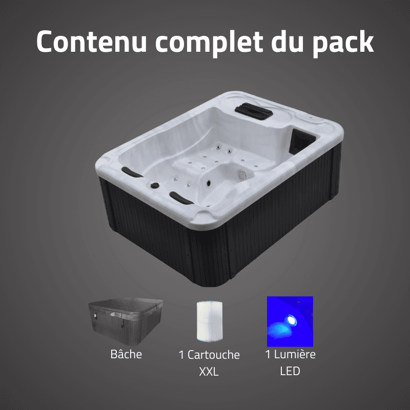 Spa acrylique rectangulaire 3 personnes - miniature 5