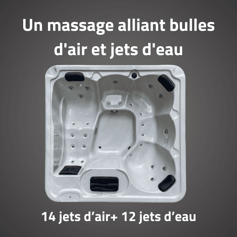 Spa acrylique rectangulaire 5 personnes - miniature 4