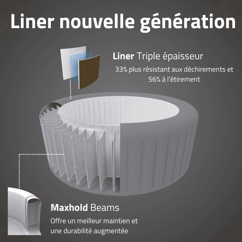 Spa gonflable rond Lay-Z-Spa Dominica Smart HydroJet WiFi 4-6 personnes - miniature 5