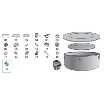 Couvercle valve dair pour paddle Hydro-Force ou spa Bestway - miniature 3