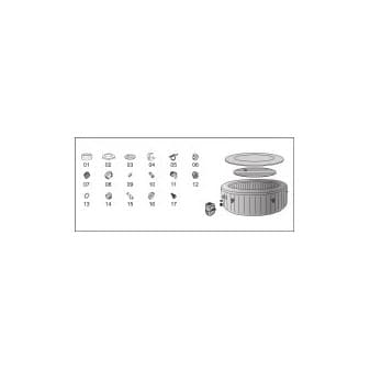 Ecrou entreesortie deau pour les pompes de spas Lay-Z-Spa AirJet Bestway - miniature 3