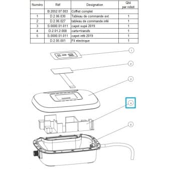 Clean o2 carte transformateur pour robot 18265 Bestway - miniature 2