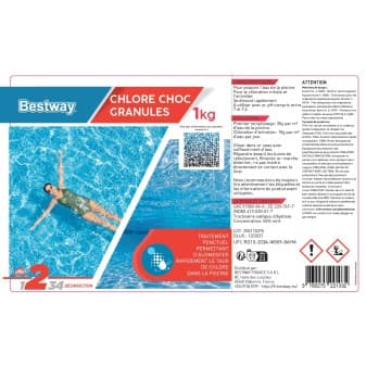 Chlore choc granules boite de 1 kg - miniature 3