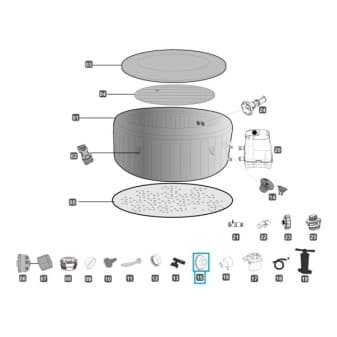 Bouchon interieur d'étanchéité Lay-Z-Spa hydrojet Pro Bestway - miniature 3