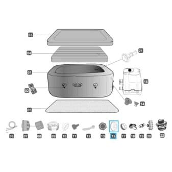 Bouchon interieur d'étanchéité Lay-Z-Spa hydrojet Pro Bestway - miniature 4