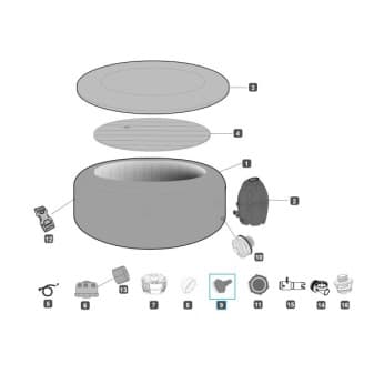 Adaptateur raccord jardin pour vidange de Lay-Z-Spa - miniature 3