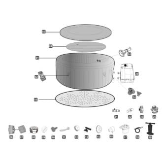 Raccord de circuit deau pour pompe Lay-Z-Spa Bestway - miniature 2