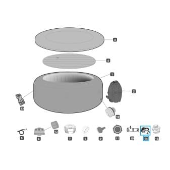 Adaptateur degonflage spa lay z spa cote pompe - miniature 2