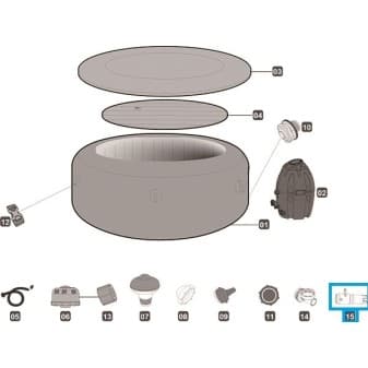 Embout de gonflage pour Lay-Z-Spa et accessoires Bestway - miniature 4