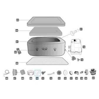 Bouchon exterieur pour Lay-Z-Spa Bestway jusqua 2020 - miniature 3