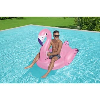 Bouee flamant rose xxl a chevaucher - miniature 4
