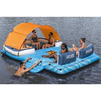 Ile gonflable 6 personnes lac ou riviere tropical breeze 373 cm - miniature 2