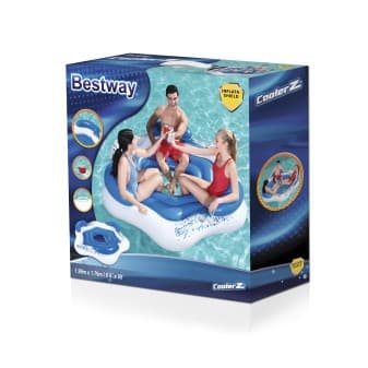 Bouee gonflable 3 personnes 191 × 178 cm x3 island cooler z - miniature 4
