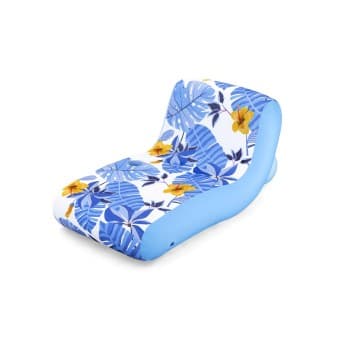 Fauteuil gonflable de piscine avec housse en tissu décor fleuri - miniature 5