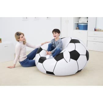Fauteuil pouf gonflable ballon de foot pour enfant - miniature 4