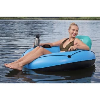 Bouee gonflable ronde avec dossier 119 cm whitecap rider Hydro-Force - miniature 2