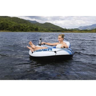 Bouee gonflable ronde 1 personne pour riviere 135 cm rapid rider