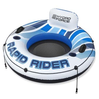 Bouee gonflable ronde 1 personne pour riviere 135 cm rapid rider - miniature 2