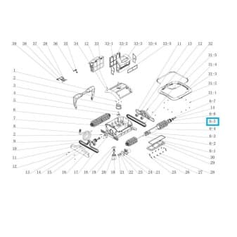 Raptor tapis picots pour robot 58481 Bestway - miniature 2