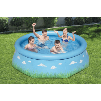 Piscine gonflable ronde Bestway Fast Set 244x61 décor prairie