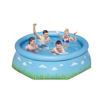 Piscine gonflable ronde Bestway Fast Set 244x61 décor prairie - miniature 2