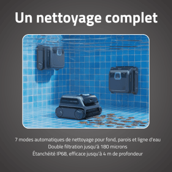 Robot piscine aqualys energie solaire 300m2 - miniature 3