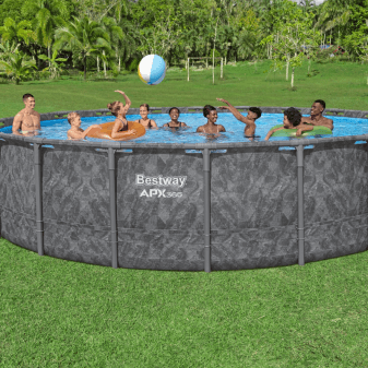 Piscine hors-sol tubulaire ronde Bestway APX 365 671x132 gris foncé - miniature 5