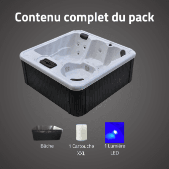 Spa acrylique rectangulaire 5 personnes 12 jets eau 14 jets air - miniature 2