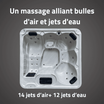 Spa acrylique rectangulaire 5 personnes 12 jets eau 14 jets air - miniature 4