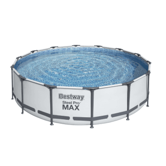 Piscine hors-sol tubulaire ronde Bestway Steel Pro MAX 427x84 gris clair