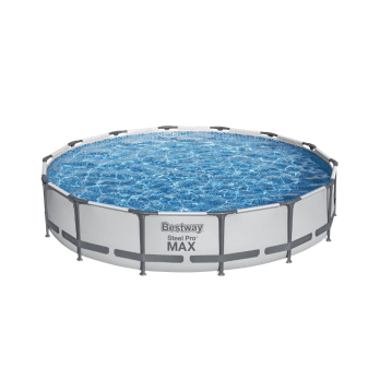 Piscine hors-sol tubulaire ronde Bestway Steel Pro MAX 427x84 gris clair - miniature 3