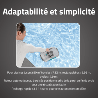 Robot piscine sans fil aquatronix Pro g300 fond plat 50m2 - miniature 5