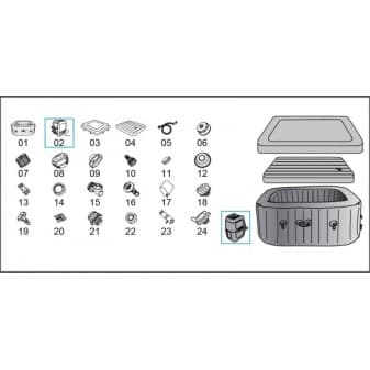 Pompe de filtration pour lay z spa hydrojet Pro wifi 2021